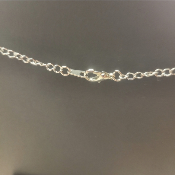 Silver and Chakra Beads Dangle Necklace - Picture 6 of 7